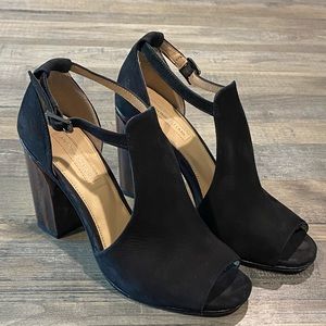 Antonio Melani Suede Wood Grain Heels